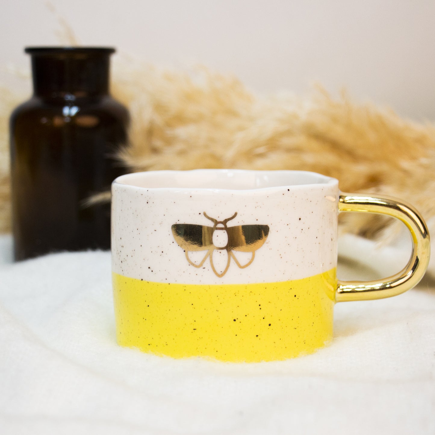 Yellow and Gold Butterfly Mug