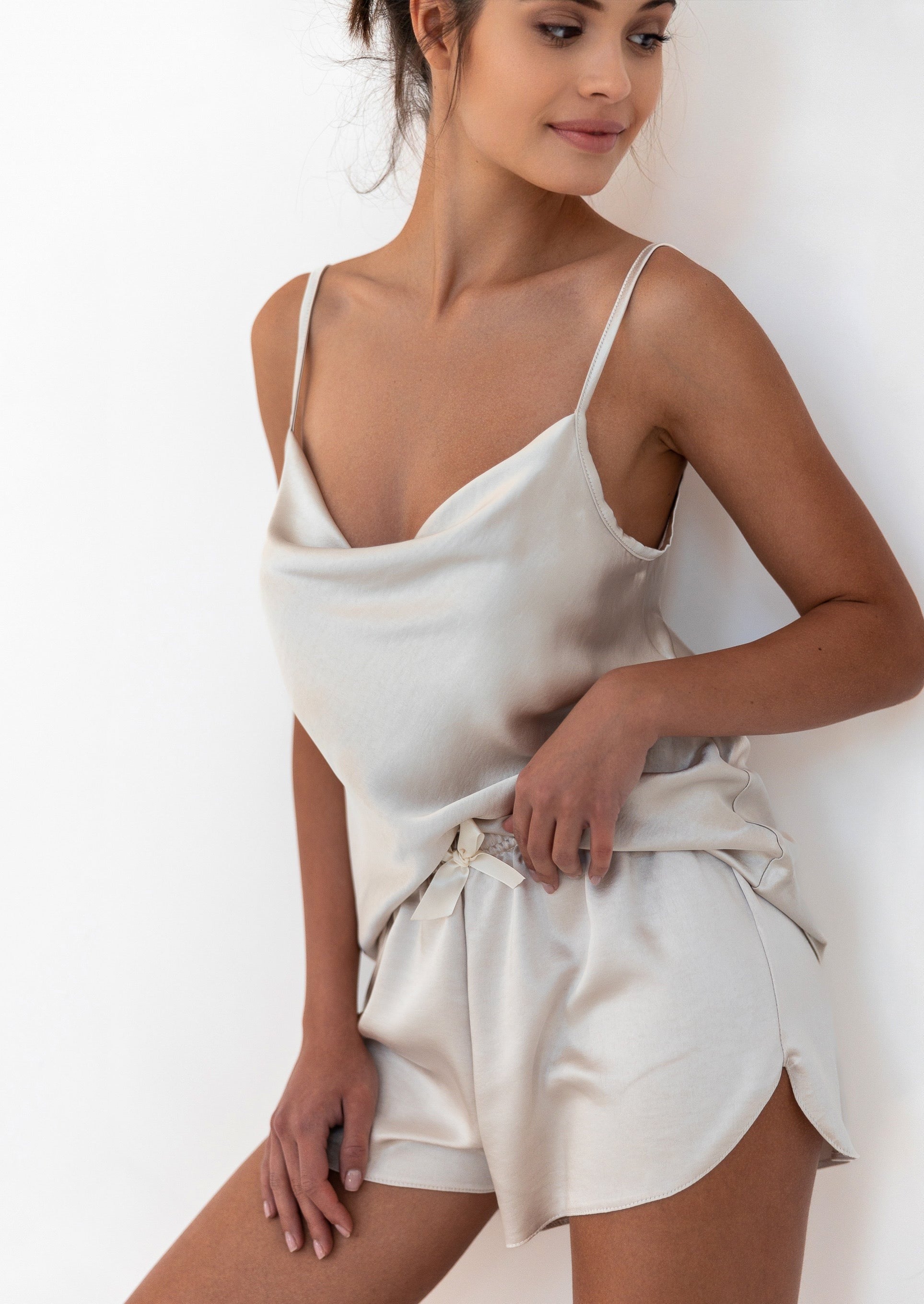 Brilliance Women's short pajamas, satin pajama shorts – Girls