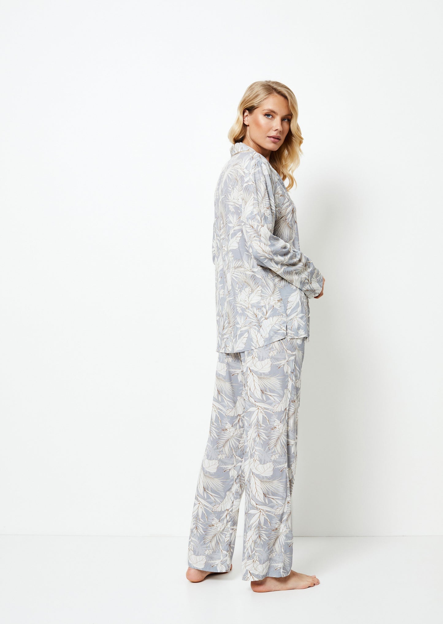 ADORIA - Pyjama chemise & pantalon en viscose